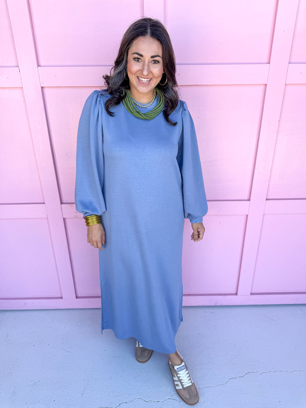 womens boutique dress denim blue comfy jincy's 