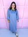womens boutique dress denim blue comfy jincy's 