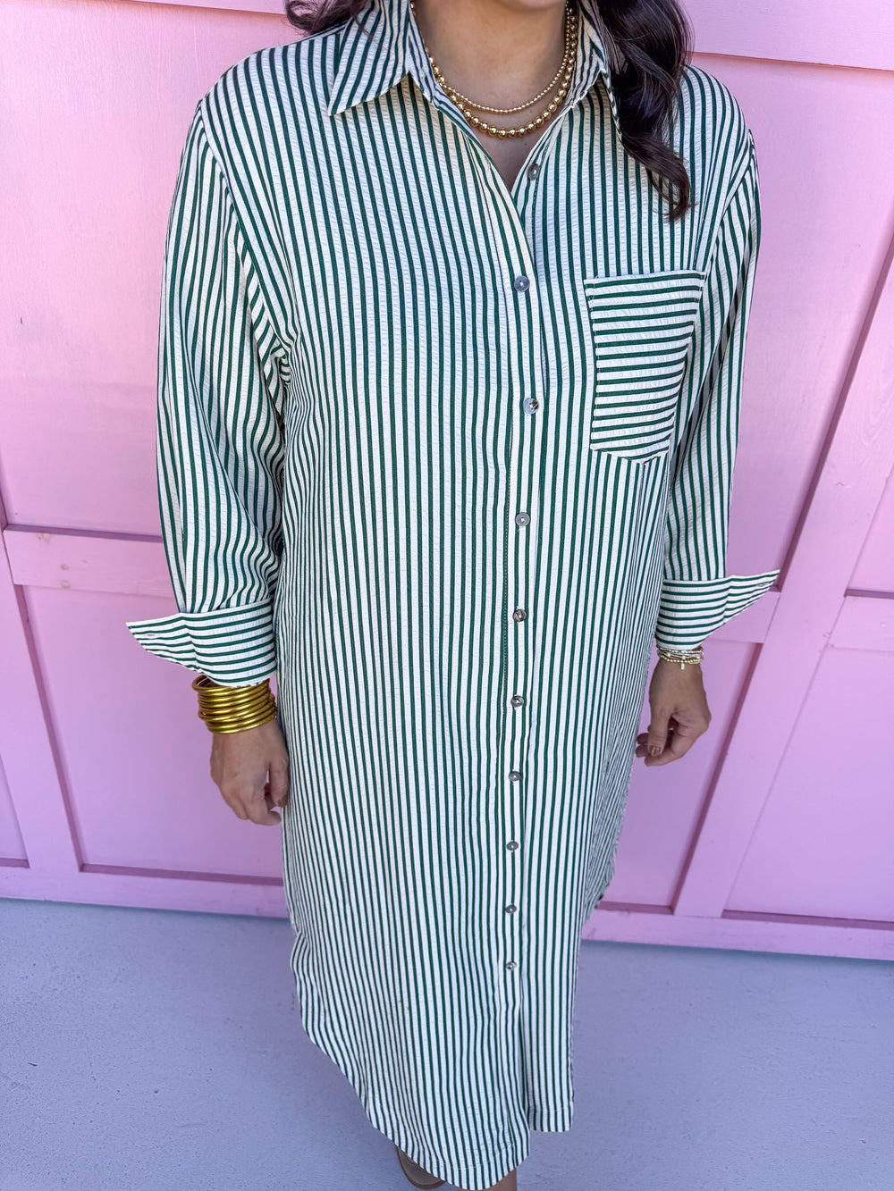 womens boutique dress striped oversized maxi pockets jincy's 