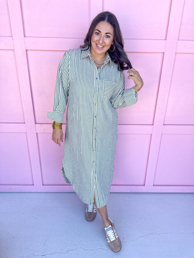 womens boutique dress striped oversized maxi pockets jincy's 