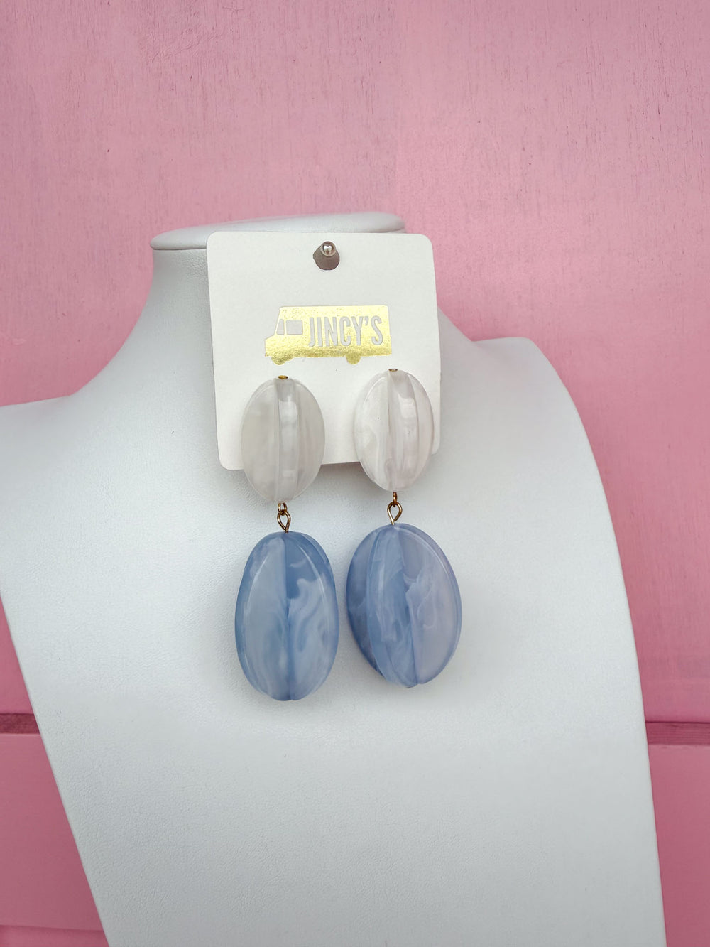 Bold & Beautiful Earrings - Light Blue