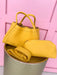 Jincy's Women's Boutique Chartreuse Handbag Pebble Leather