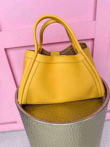 Jincy's Women's Boutique yellow Handbag Pebble Leather