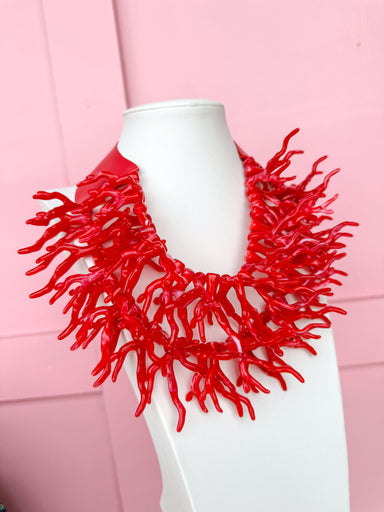 Jincy's Women's Boutique Red Coral Layered Necklace
