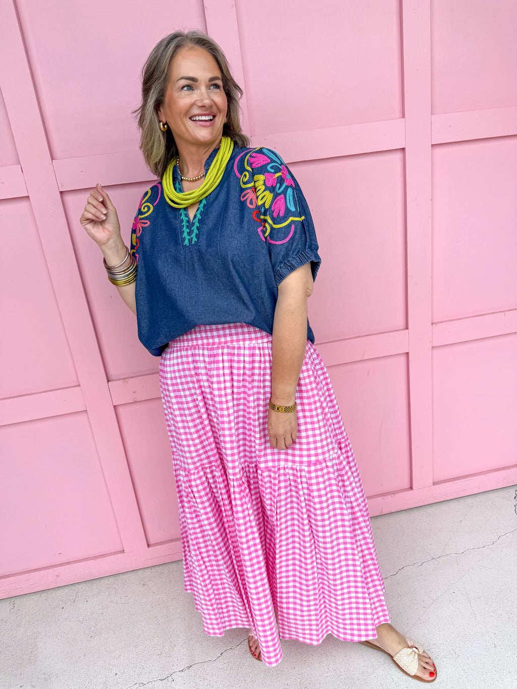 Charming Cues Top - Denim