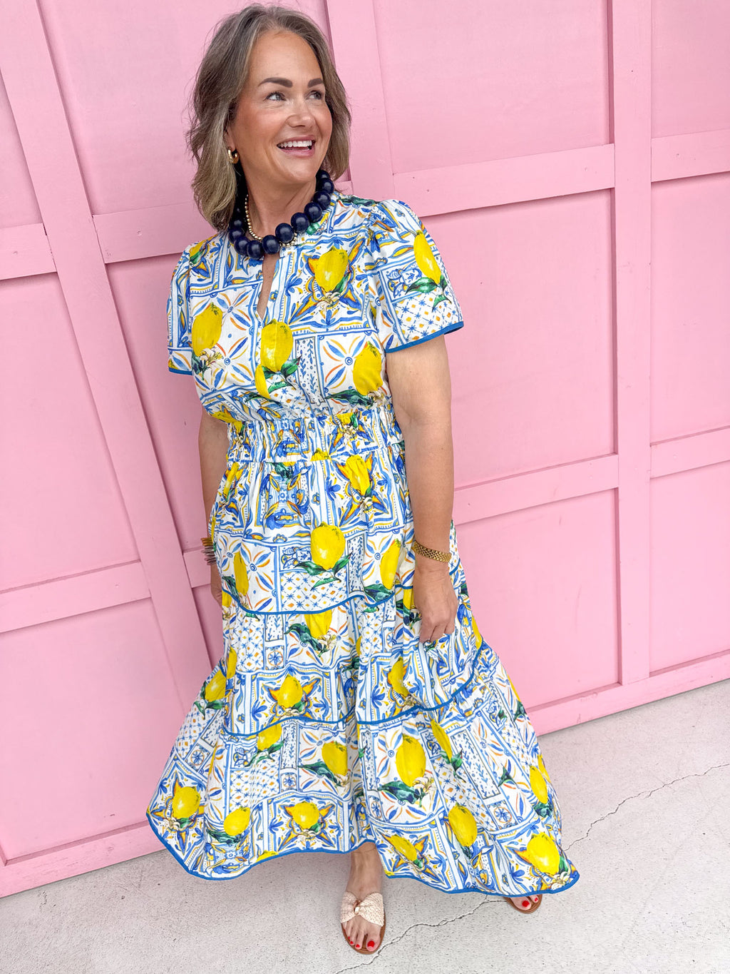 Summer In Citrus - Blue/Lemon