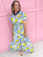 Summer In Citrus - Blue/Lemon