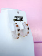 Jincy's Womens Boutique Everyday earrings white marble hoop earrings