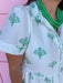 Collared Full Button Front Tiered Skirt Has Pockets Lined plus sized mary square white blue green floral womens boutique jincy's