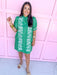 Mini Ruffle Collar Elastic Cuff Full Button Front Has Pockets dress embroidered detail short sleeve womens boutique mini length jincy's
