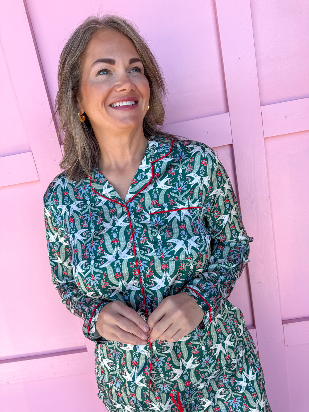 Mary Square Charlotte Pajama Set Gossamer Wings christmas womens boutique silk jincy's