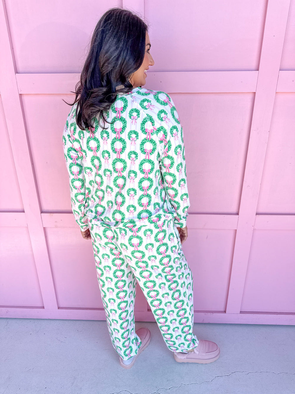 Mary Square Annie Pajama Set Rosy Wreaths womens boutique christmas jincy's