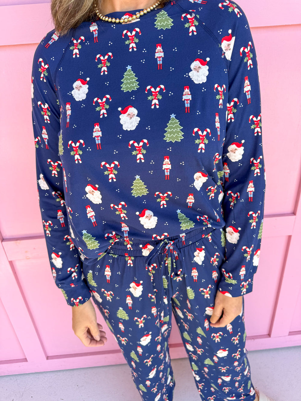 Mary Square Annie Pajama Set Peppermint Pine christmas womens boutique jincy's