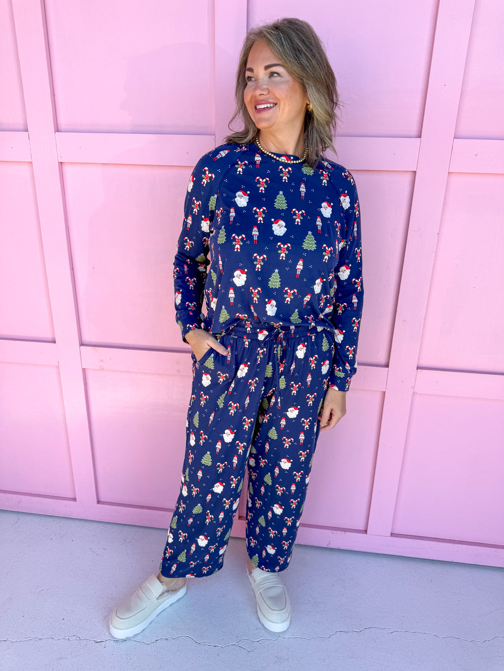 Mary Square Annie Pajama Set Peppermint Pine christmas womens boutique jincy's