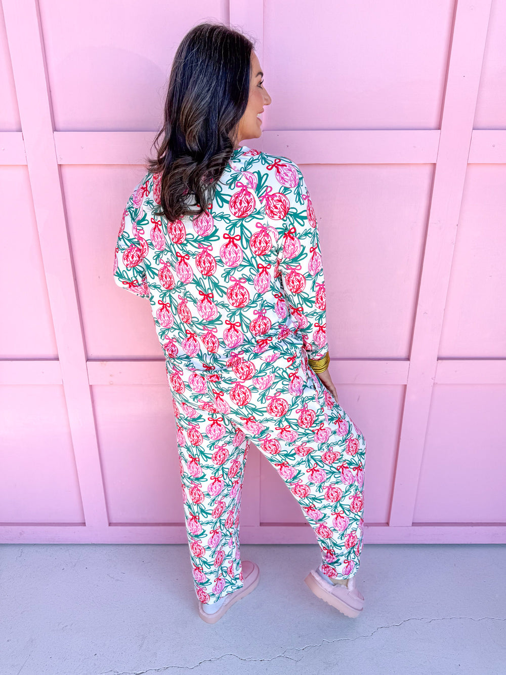 Mary Square Annie Pajama Set Sleigh All Day womens boutique christmas jincy's