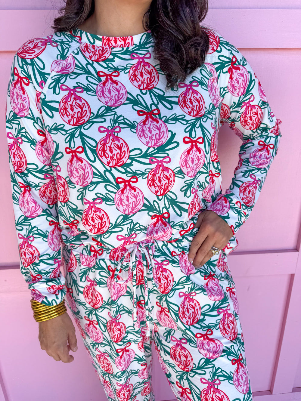 Mary Square Annie Pajama Set Sleigh All Day womens boutique christmas jincy's