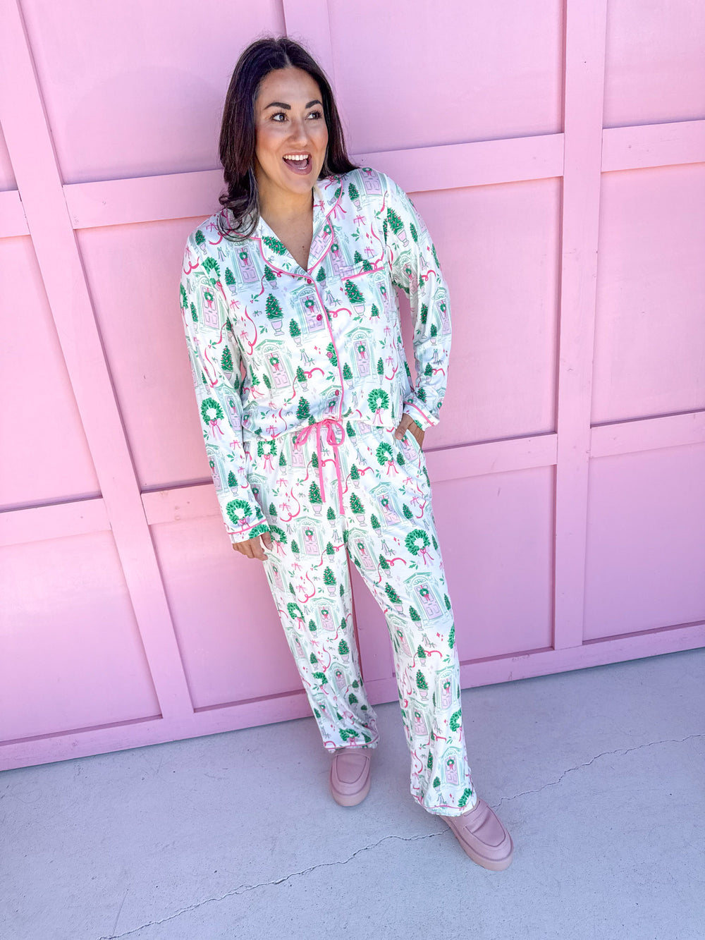 Mary Square Charlotte Pajama Set Home For Christmas womens boutique jincy's