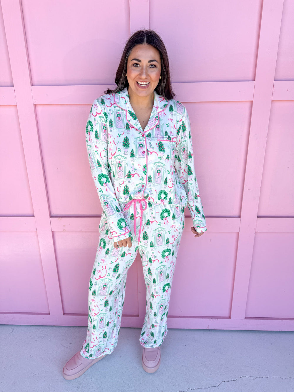 Mary Square Charlotte Pajama Set Home For Christmas womens boutique jincy's