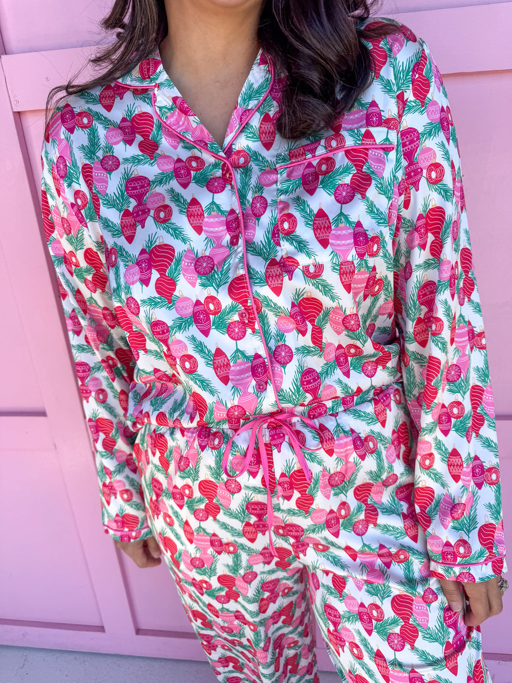 Mary Square Charlotte Pajama Set Trim The Tree christmas womens boutique jincy's 