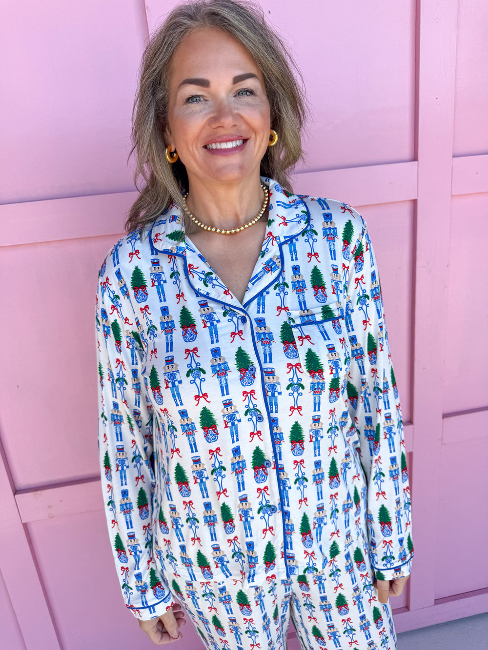 Mary Square Charlotte Pajama Set Merry Marchers Christmas womens boutique jincy's