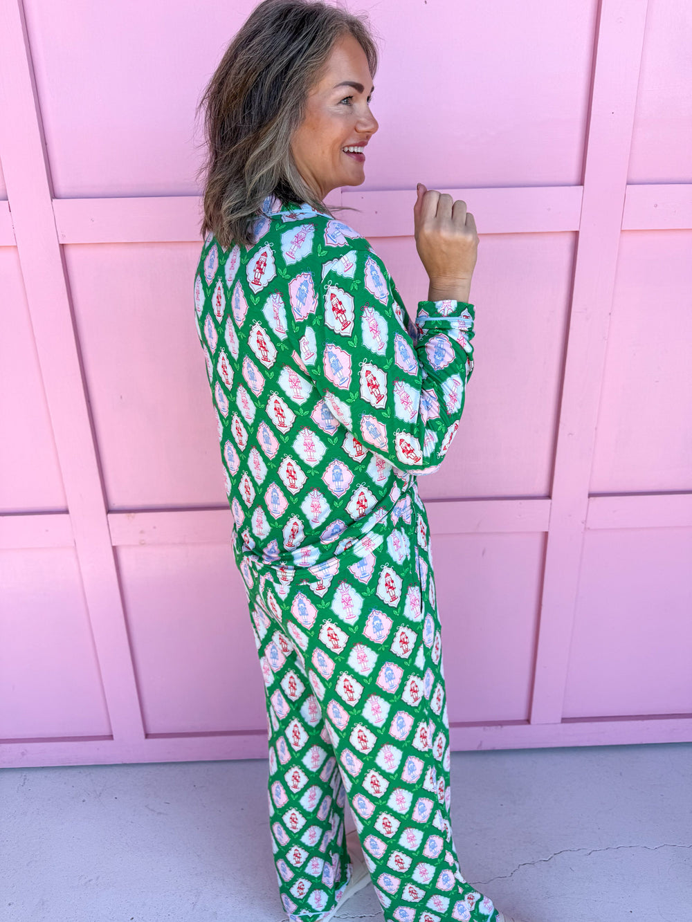 Mary Square Charlotte Pajama Set Christmas Calvary womens boutique silk jincy's