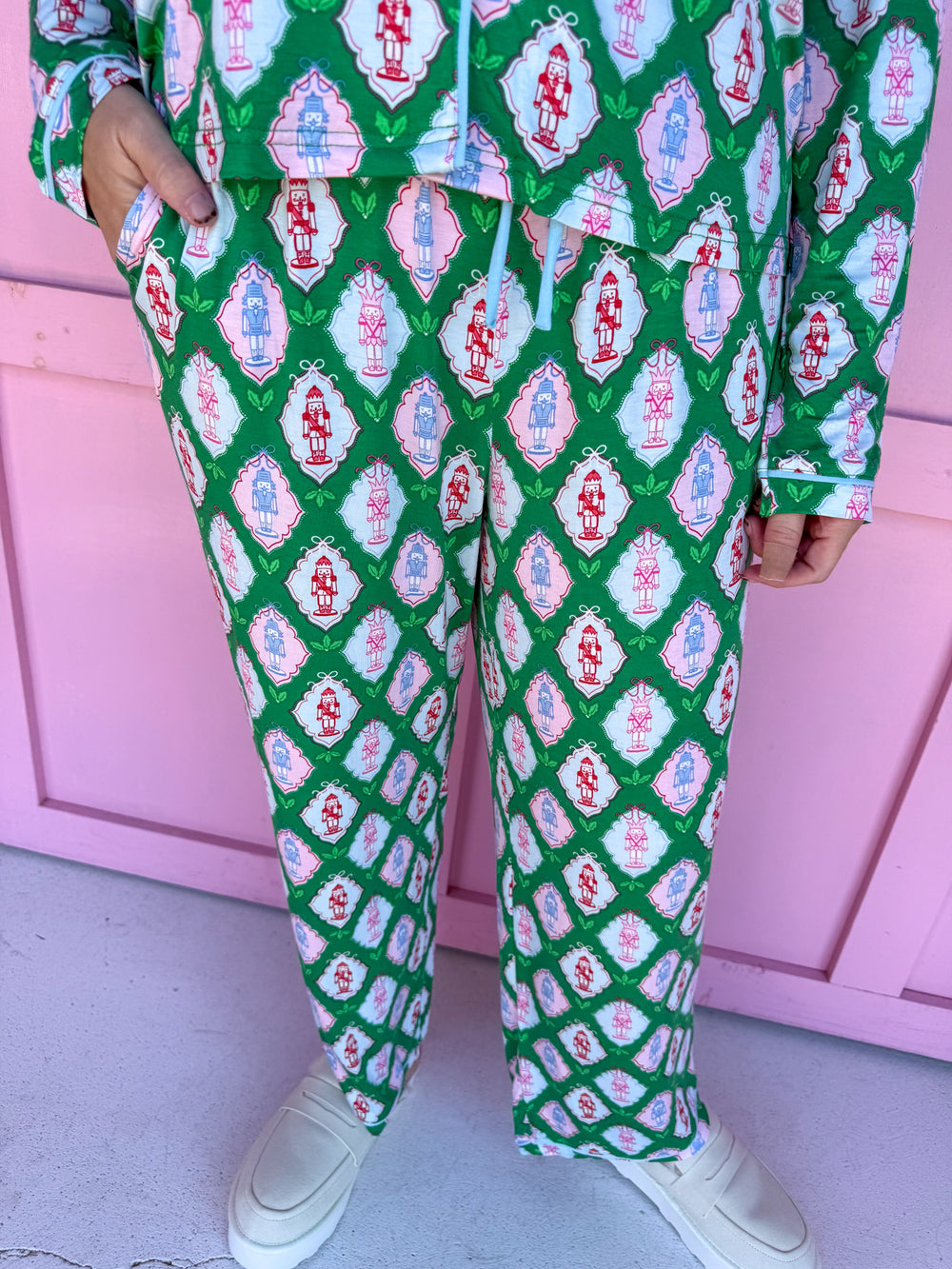 Mary Square Charlotte Pajama Set Christmas Calvary womens boutique silk jincy's