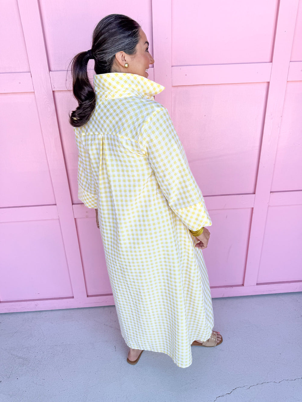 Simply Gingham Dress - Yellow
