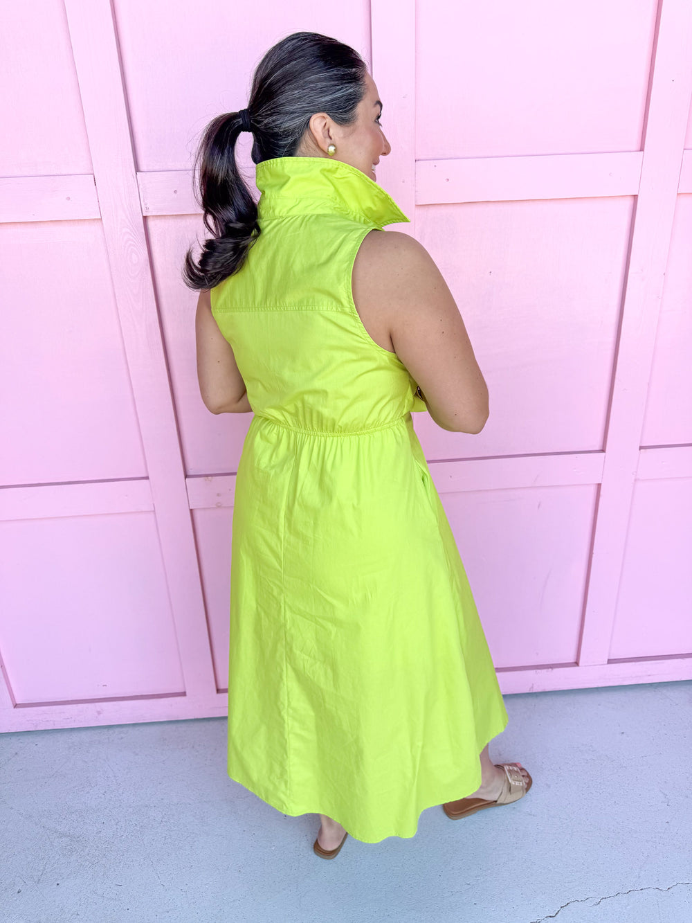 Sunday In Savannah Dress - Chartreuse