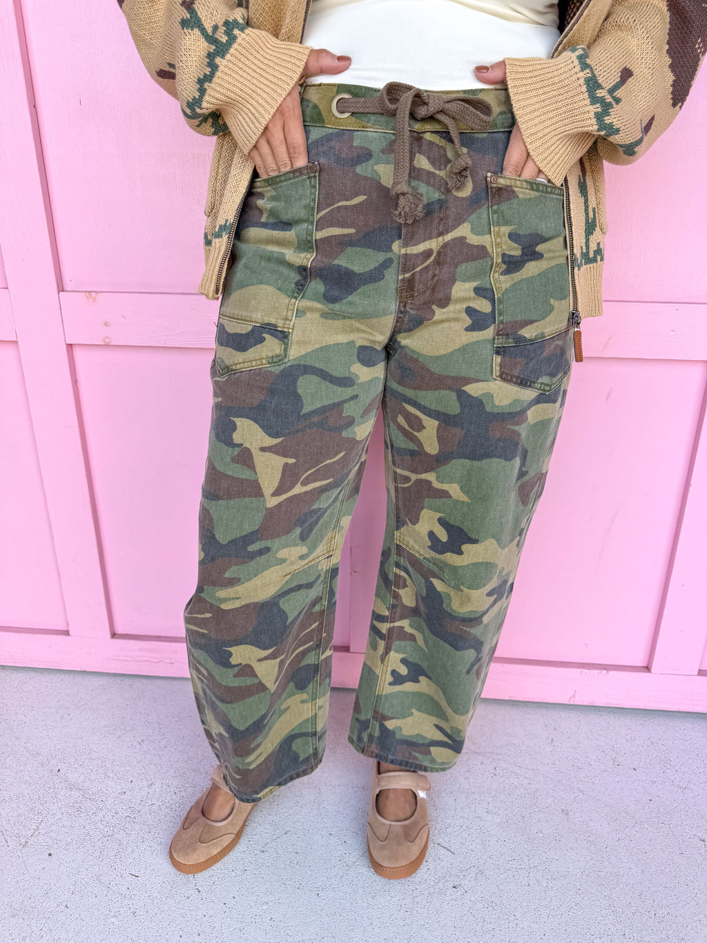 RISEN | Camo Barrel Pants