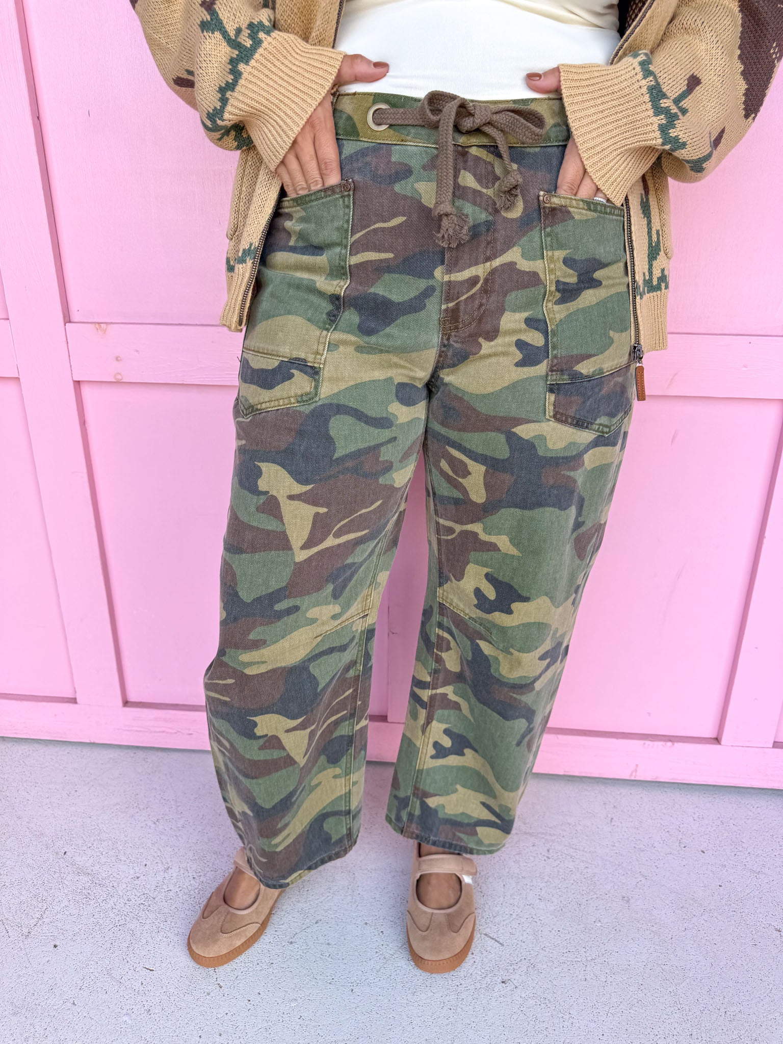 RISEN | Camo Barrel Pants