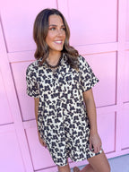Fierce Favorite Leopard Mini Dress - Ecru