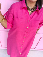 Classic Go To Dress - Fuchsia