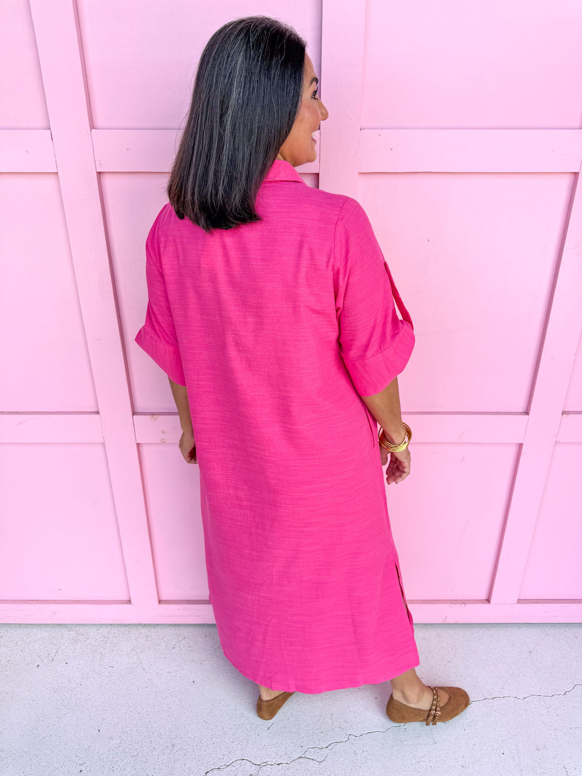 Classic Go To Dress - Fuchsia