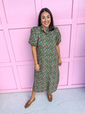 Ever After Floral Dress - Green