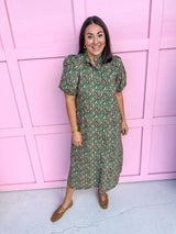 Ever After Floral Dress - Green