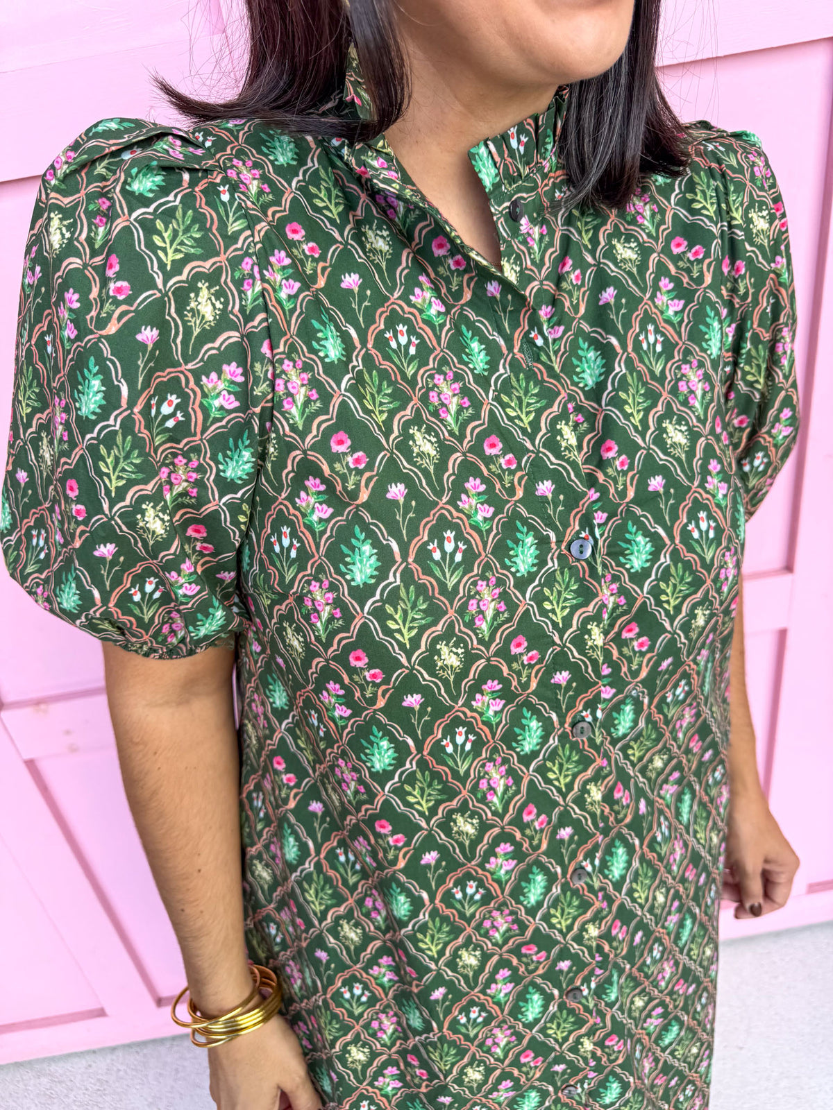 Ever After Floral Dress - Green