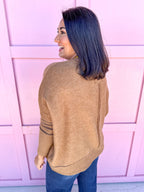 Keep It Easy Oversized Top - Camel