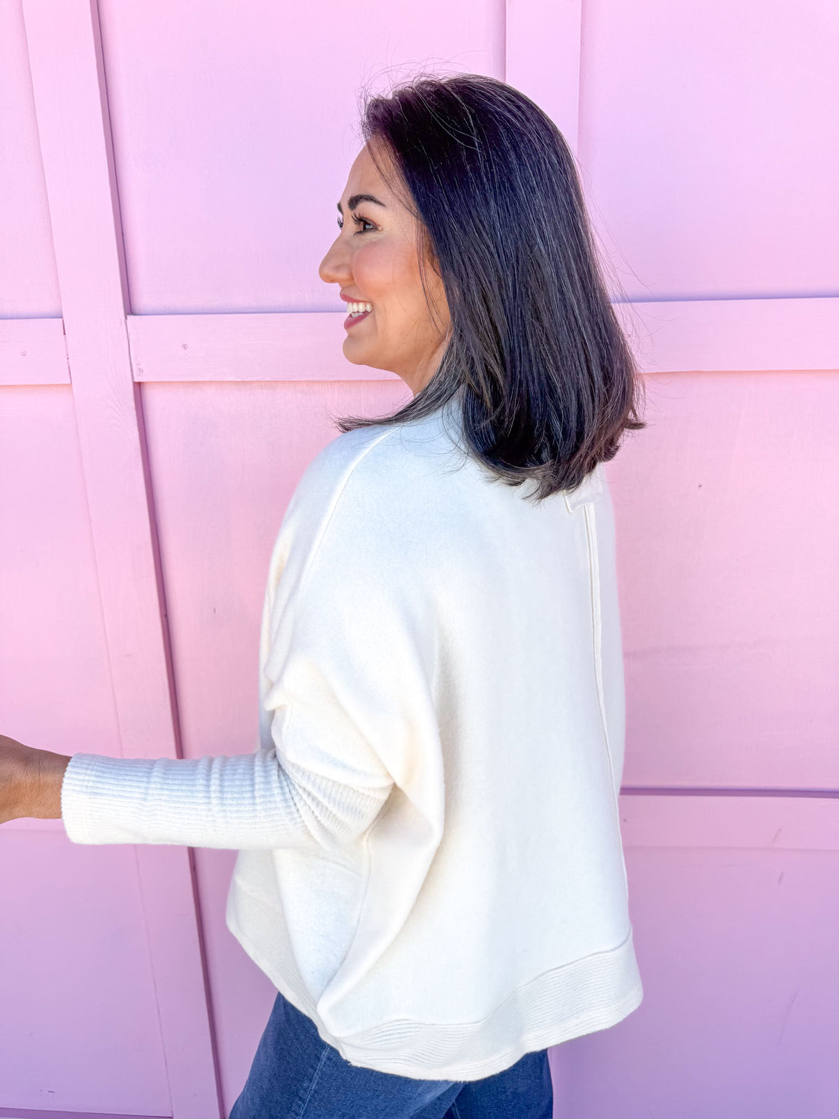 Keep It Easy Oversized Top - Beige