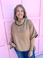 Hint of Houndstooth Poncho