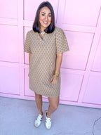 Little Details Polka Dot Dress - Mocha