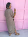 Jincy's Women's Boutique Every Stripe Midi Maxi Brown & Ivory Dress Everyday Wear Entro D30434