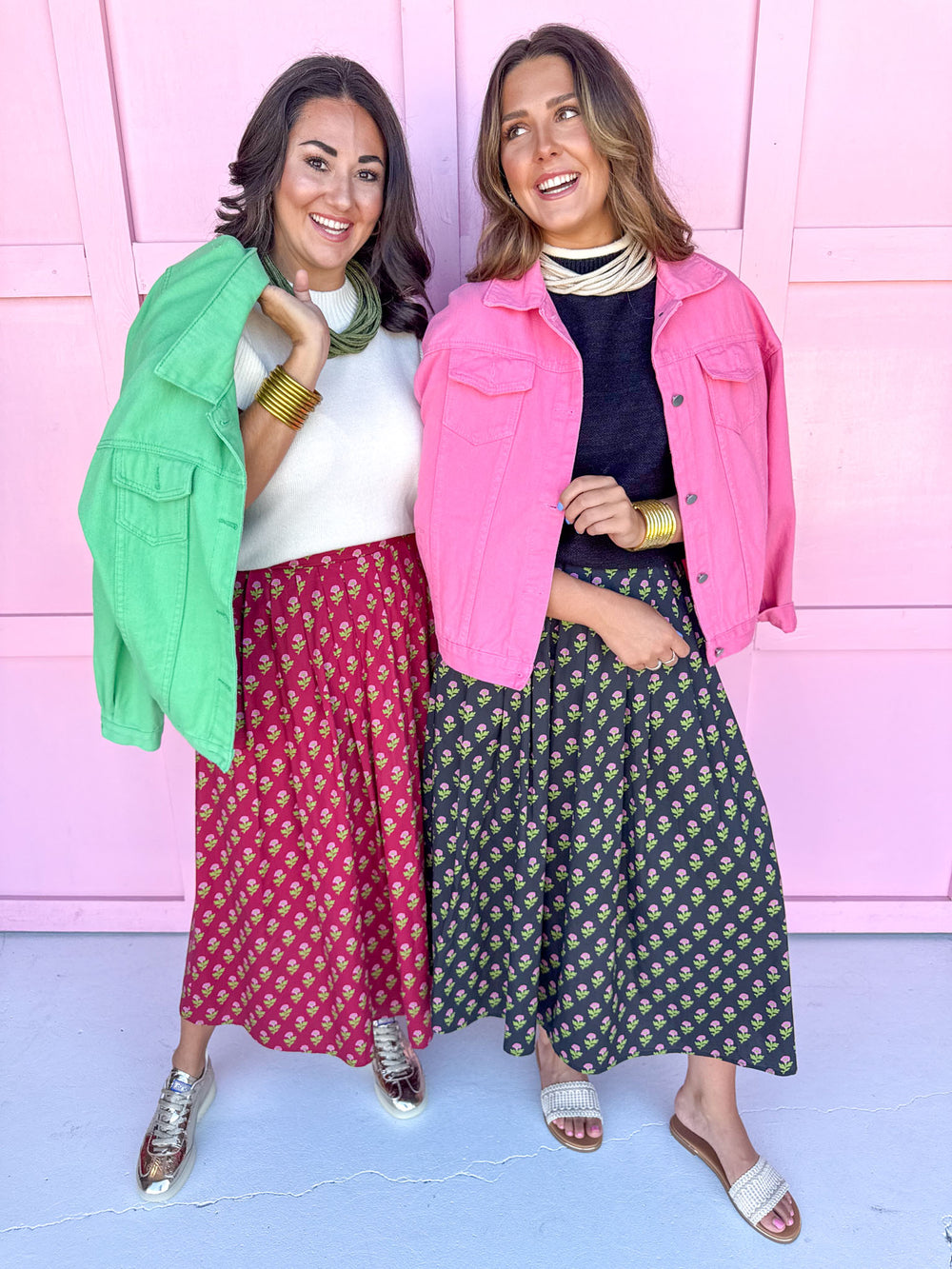 Jincy's Boutique Women's Layering Pink Jean Jacket