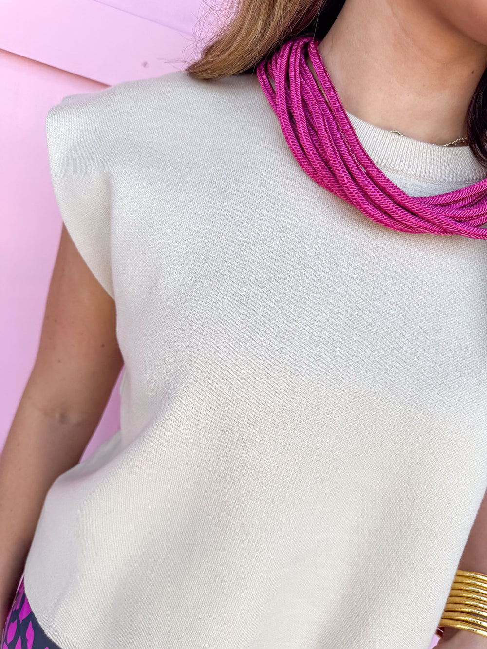 Social Knit Top - Ecru