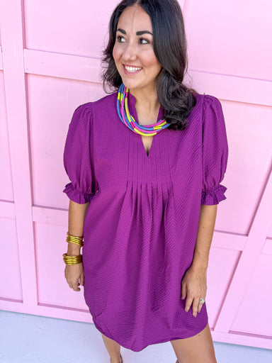 midi length berry v neck waffle material womens boutique Jincy's