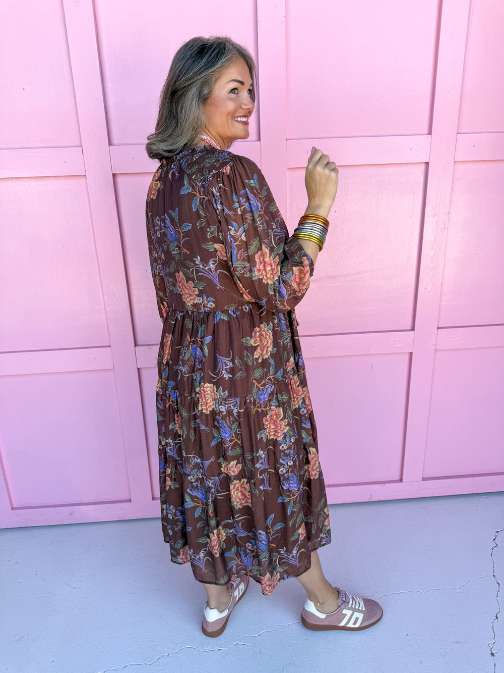 womens boutique fall styles midi length fall colors 3/4 length sleeves jincy's