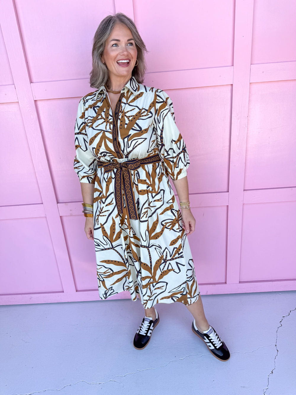 Jincy's Boutique Clothing Women's Neutral Midi dress plus