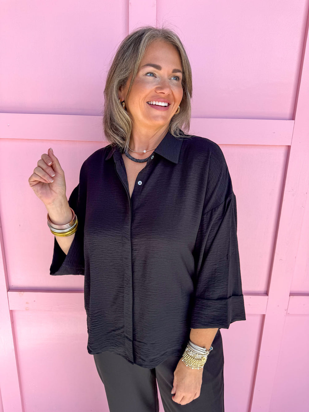 Gracefully Yours Top - Black