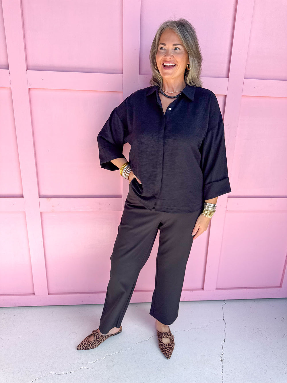 Gracefully Yours Top - Black