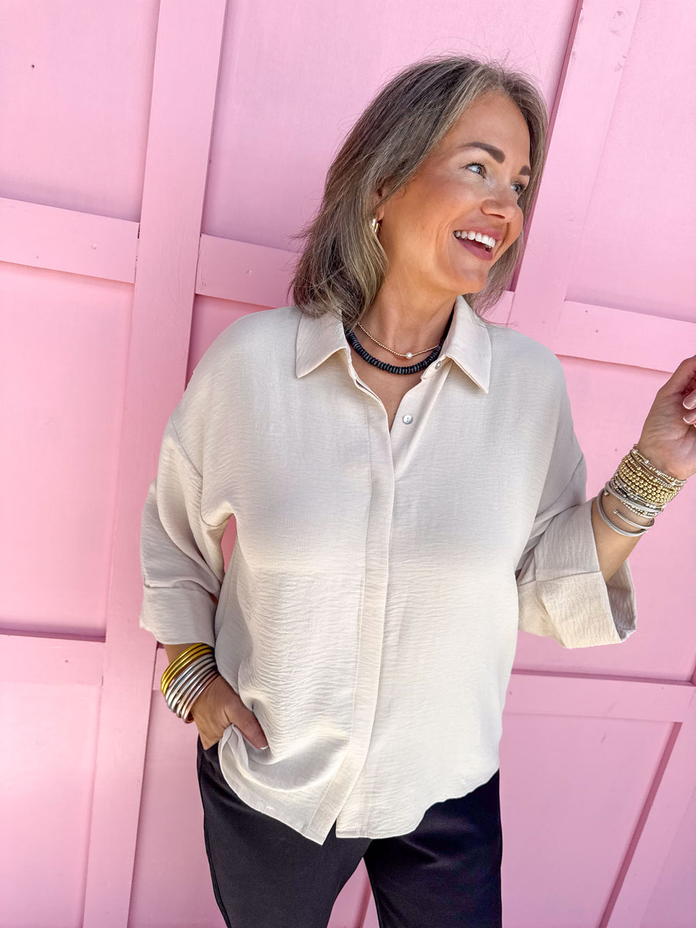 Gracefully Yours Top - Oatmeal