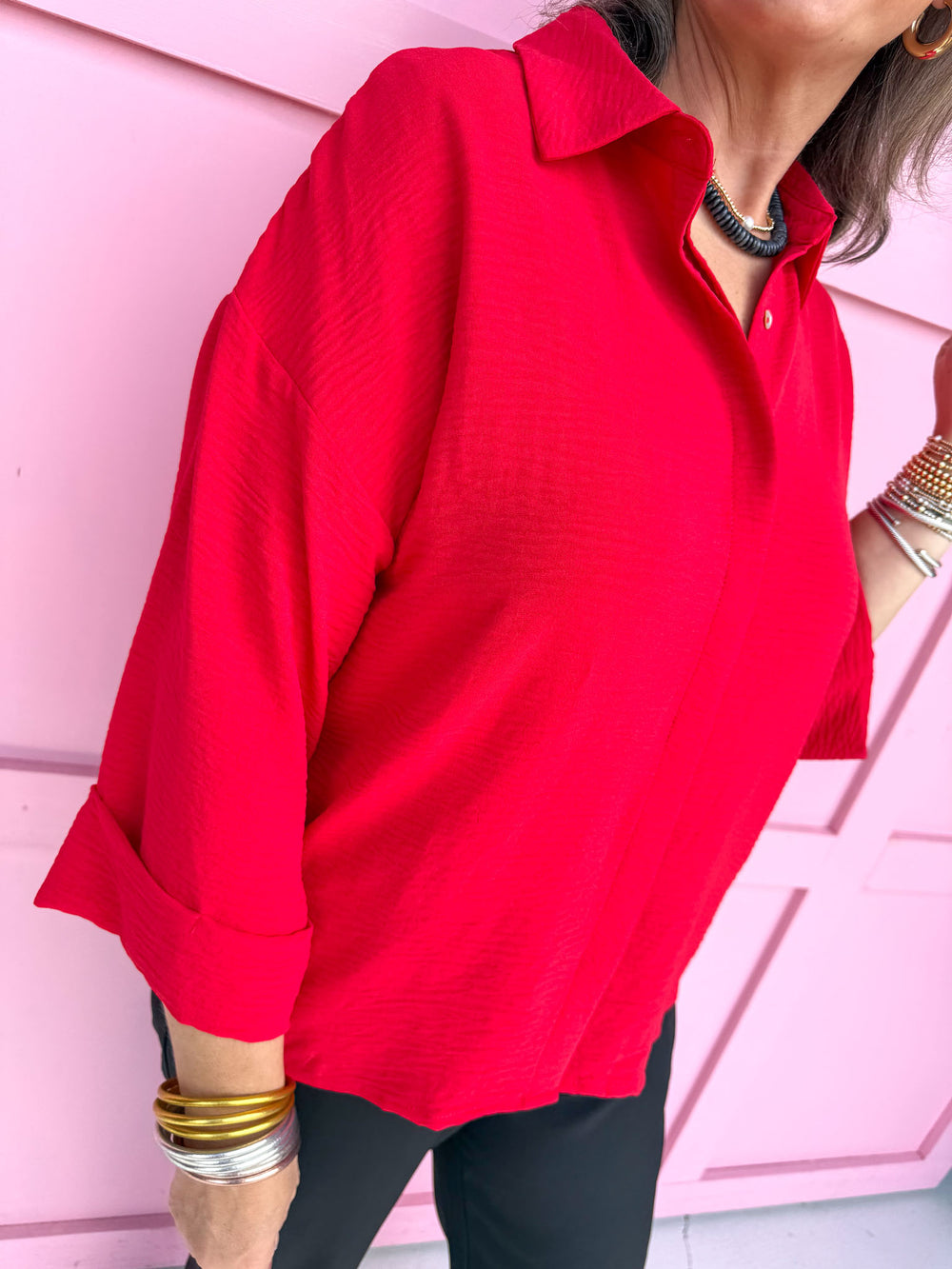 Gracefully Yours Top - Red